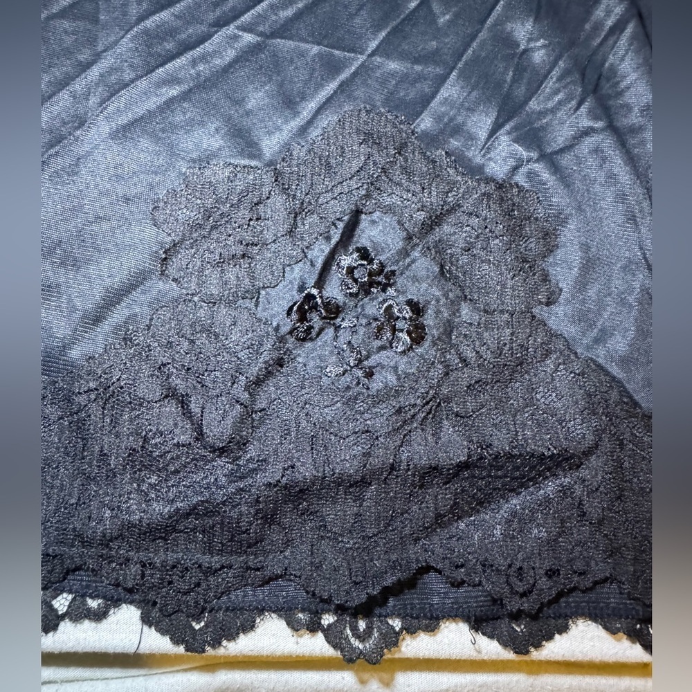 Elegant Black Lace Slip Dress - Picture 2 of 4